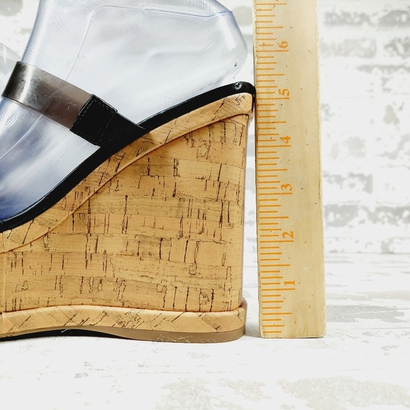 NEW NINE WEST Women's Rapps3 Black Summer Strappy Wedge Sandals K671 - Picture 9 of 13